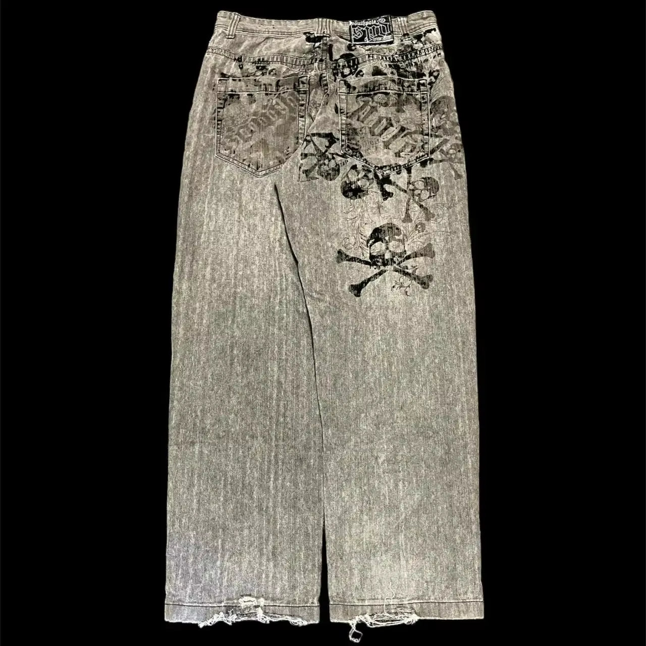 2024 New American Trend Retro Hip-Hop Embroidery Pattern Baggy Jeans for Men and Women Y2K Harajuku Gothic Wide Pants Streetwear