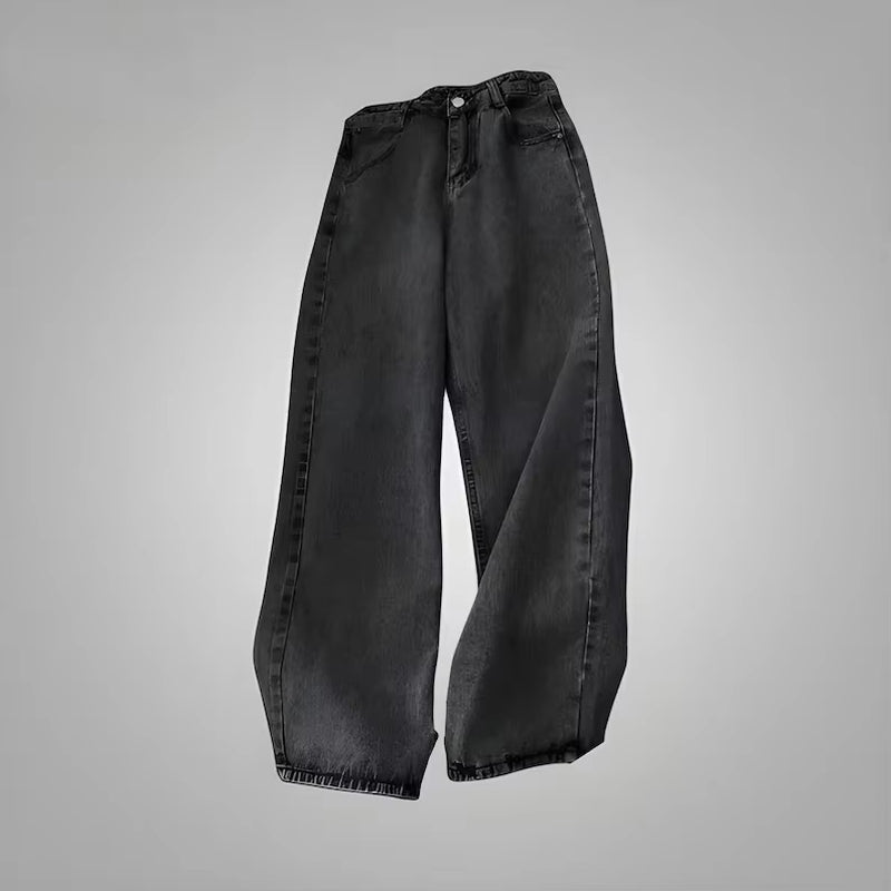 2024 New American Trend Retro Hip-Hop Embroidery Pattern Baggy Jeans for Men and Women Y2K Harajuku Gothic Wide Pants Streetwear